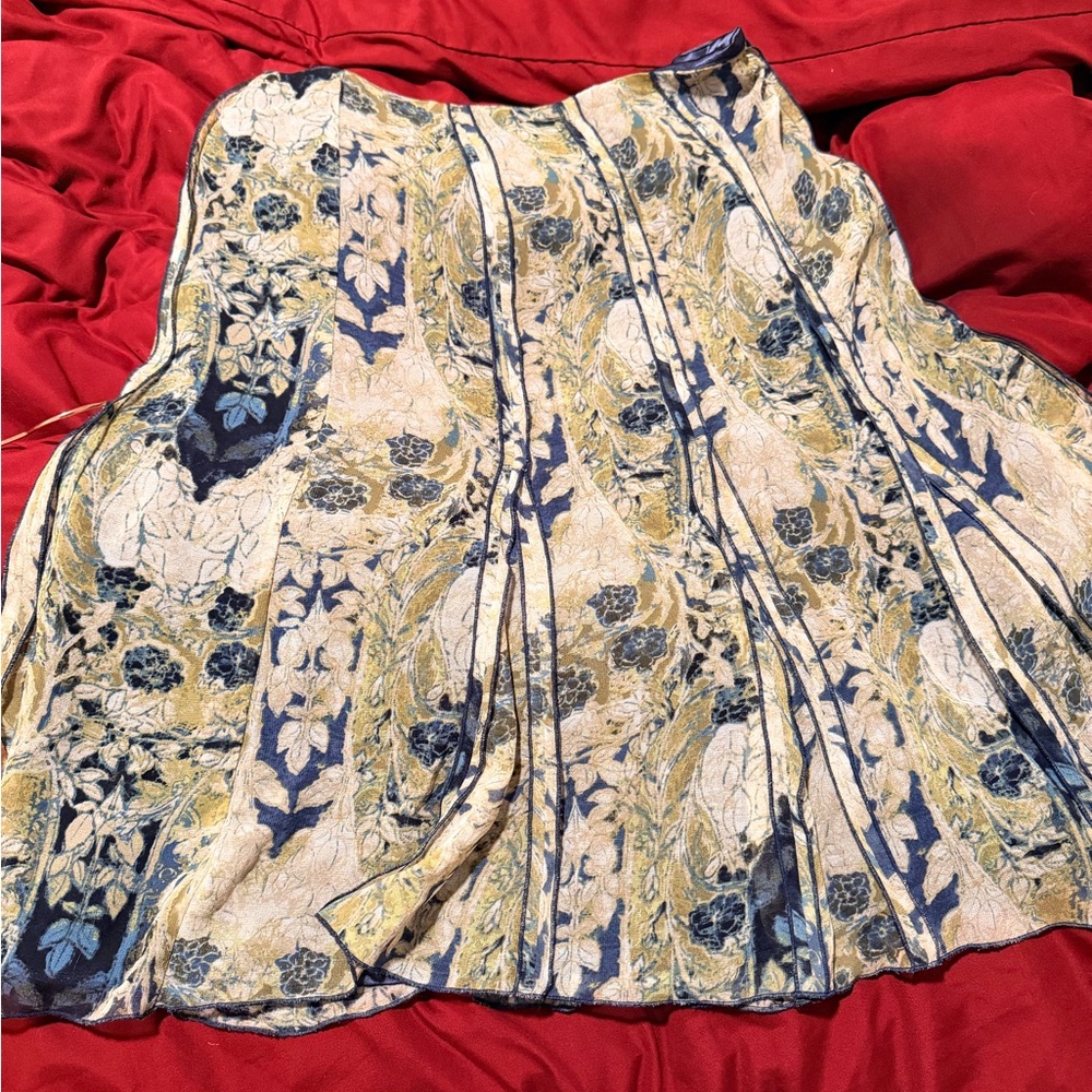 Tape measure by Anthropologie Cream A-Line Women's Skirt
